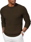 Men s Slim Fit Knit Crewneck Sweater Long Sleeve Pullover Casual Lightweight Top
