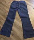 Vintage 1970s Sears Jeans Jr Bazaar Bell Bottom Leg Hippie Wide Dark Navy Denim