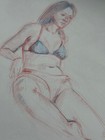 Original Pencil Drawing  - Figurative Art 8x11 In - Unique Sketch