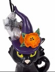 Blue Sky Clayworks Halloween Spooky Cat With Witch Hat Figurine 