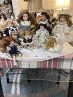 Doll Lot Assorted Dolls Curly wavy Hair W  Plush Toy Dog And Teddy Bears
