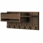 Wall-mounted Key Holder   Mail Organizer With Hooks - Entryway Storage   Decor