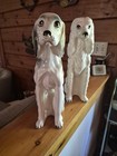 Foxhound   Afghan Hound Ceramic Dog Figurines  Vintage  Set Of 2