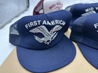 Lot 6 Vintage First American Eagle Hat Adjustable Trucker Mesh Cap Hat Snapback