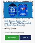 Hot    Ernie Clement Toronto Blue Jays Hockey Jerseyyy Sga New April 27 Fanmade