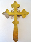 Antique Russian Orthodox  Large Blessing Cross Brass 19th Century