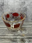 Jeannette Glass Ice Bucket Gold Tone Vintage 1960s