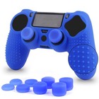 Comfortable Anti-slip Silicone Case For Ps4 Controller With Bonus Thumb Grips