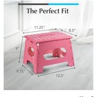Handy Laundry Folding Step Stool 9 In Kids Non-slip 300 Lb Pink