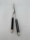 Vintage Personna Hollow Ground Carve Set Knife Fork With Tray Used