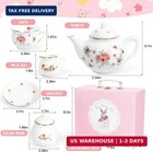 Porcelain Tea Set For Girls  Tea Party Set For Little Girls  Kids Tea Set Kitche
