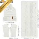 Unisex Winter Warm Knitted Set  beanie  Scarf  And Gloves  