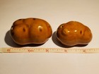 Rare Old Vintage Arcadia Salt   Pepper Shakers Brown Russet Potatoes Fall Thanks