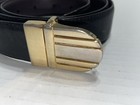 Vintage Art Deco Belt Buckle W  Original Leather Belt 39   