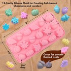 2-pack Mini Fall Molds - 18-cavity Chocolate Baking Molds With Pumpkin  Pinecone