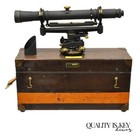 Antique Keuffel   Esser Co 141547 Surveyors Compass In Case W Wooden Tripod Base