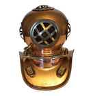 Vintage Copper   Brass Diving Helmet Nautical Deep Sea Diver Helmet Replica 7 5 