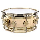 Dw Collectors Edge Snare Drum 14x6 Natural Satin Oil W gold Hardware