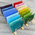 16 Sheets Stained Glass Mosaic Tiles 4 x6  Opaque Assorted Colors For Crafts