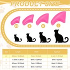 40pcs Cat Nail Caps Cat Claw Covers With Adhesive Glue Xs Rose Red