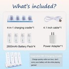 Dtiansir 4 In 1 Wii Remote Chargercharging Station 4 Pack 2800mah Rechargeable
