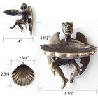 Vintage Brass Devil Antique Coin  Soap  Jewelry  Holder Wall Mounted Storage 1lb