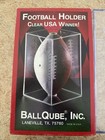 Ballqube Football Holder Sports Memorabilia Display Case Box Trophy