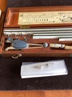 Vtg Keuffel   Esser Leroy Drafting Lettering Set Wood Dovetail Box Case K e