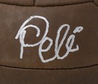 Pele Signed Full Size Vintage Brown Throwback Soccer Ball Bas