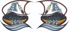 Argonauts Feather Full Size Football Helmet Decals