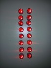 Lot Of 16 Signal Red  3 Cats Eye Glass Marble Sign Signal  Reflector Cataphote