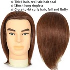 Male Mannequin Head training Head With 100  Human Hair  12  Barber Mannequin    