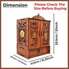 Wooden Mdf Temple For Home office With Led Spot Light   17 X 11 X 10 5 Inch 