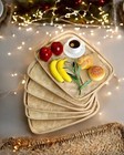 Set Of 4 Bamboo Wicker Trays Foods   Drinks  Rectangular Breakfast Trays