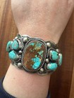 Navajo Sterling Silver Royston Turquoise Cuff Bracelet Cy