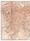 1909 Roma  Rome  Italy  Antique Map  City Plan