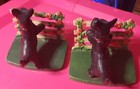 Antique 1930 s Hubley Cast Iron Bookends Pair Black Scottie Dog Scottish Scotty