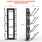Black 8 Layer Adjustable Pot Lid Organizer Rack 16 X 6 X 3 Inch