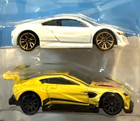 Hot Wheels 2 Pack Hwd03-ja10 White And Yellow Cars