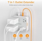 4 Outlet Extender Surge Protector Usb C Charger Port Wall Adapter Tap For Home  