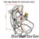 Stainless Steel Detachable Male Chastity Device Pa Puncture Cage Ring Lock Belt