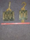 Vintage Big Wood Cast Iron Metal Block   Tackle Triple Pulley Barn Boat Antique