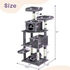 67   Large Cat Tree Tower Multi-level For Indoor Cats Condo Scratching Post Grey