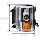 Pair Headlight Assembly For Sierra 2500hd 3500hd 2016-2019 Hid Drl Gm2502472