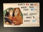 Old Vintage  hi Kids  Join The Monkey Shines  Fold Out Cards 
