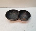 Small Double Bowl Cast Iron Dish