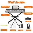 61-key Portable Electric Keyboard Piano With Stand  Stool  Pedal And Speakers