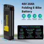48v20ah Folding E-bike Lithium Battery Sliverfish With 2 4 Pin Bottom Connector