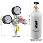 Vevor 5 15 20 Lbs Co2 Tank Aluminum Co2 Regulator Gauge With Check Valve Cga320