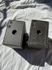 Brownie Lot Pair Kodak No 2 Model A Box Camera 1908 Antique Vintage Neat